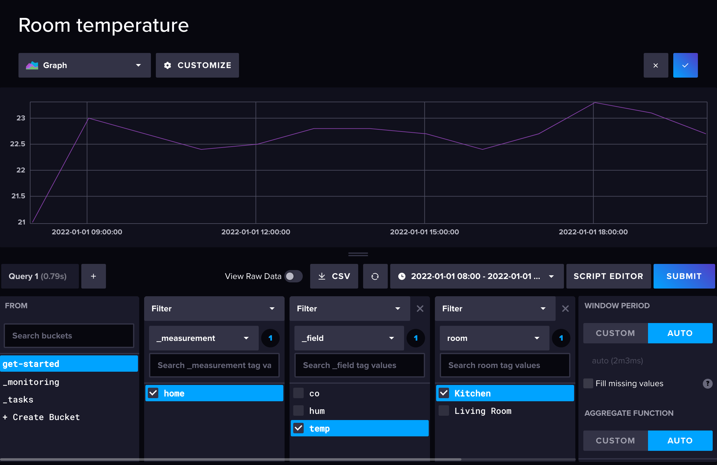 InfluxDB Query Builder